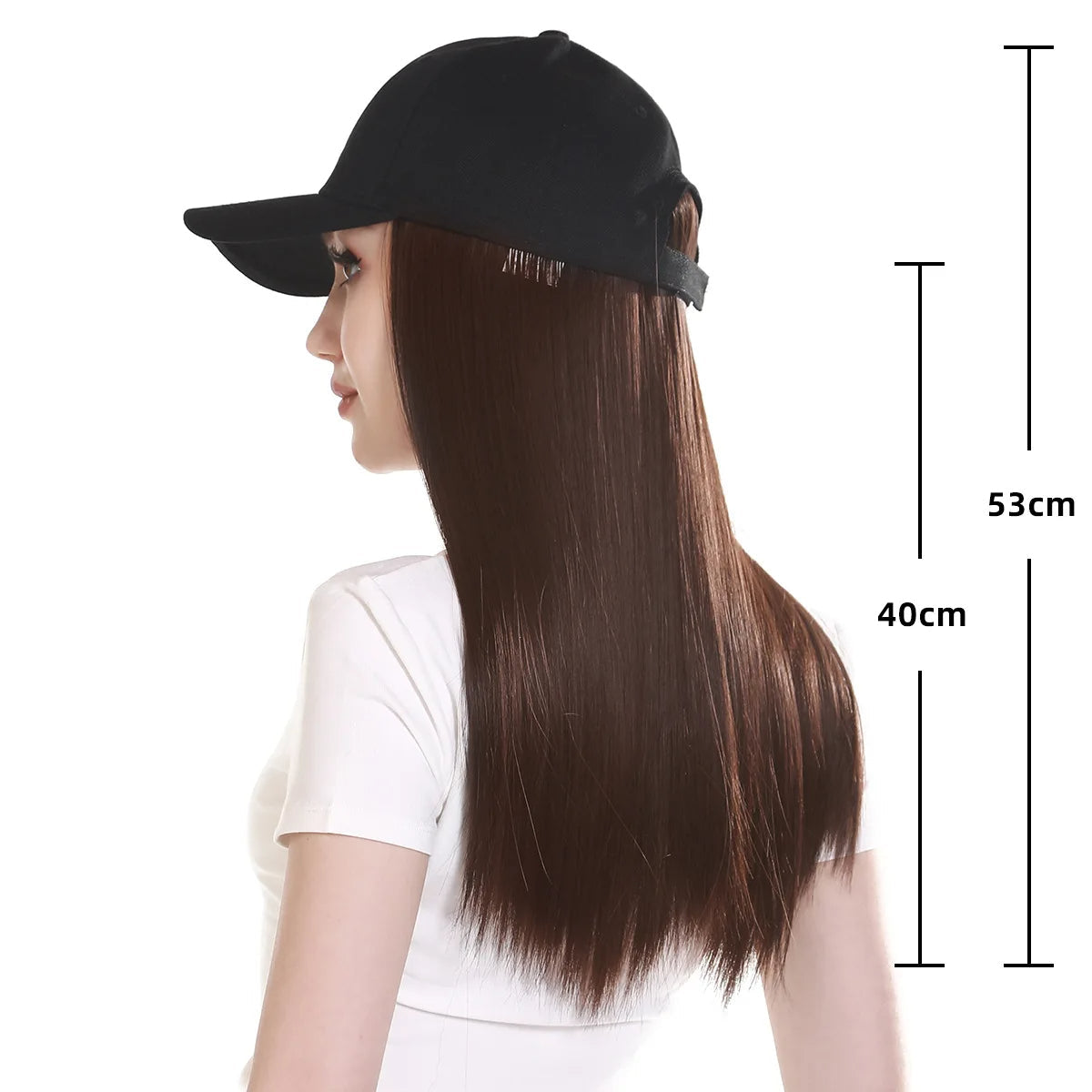 TravelHair Peluca con Gorra
